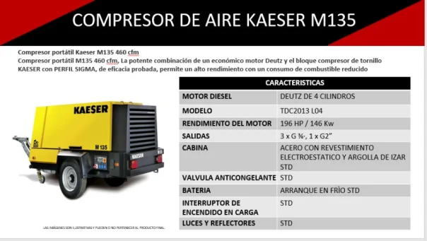 Foto maquinarias de compresión-compresor kaeser m135 ifamsa
