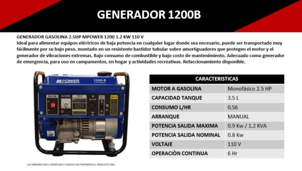 Foto maquinarias de generación-generador mpower 2.5 1200 b