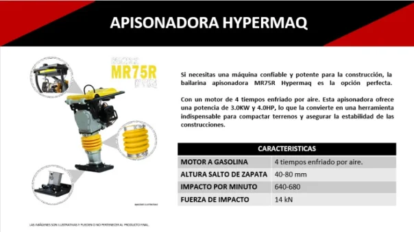 Foto maquinarias de compactación-bailarina mr75r ifamsa
