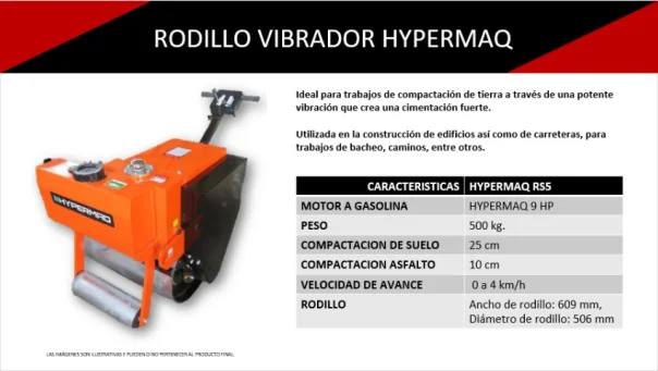 Foto maquinarias de compactación-rodillo sencillo hypermaq rs5 ifamsa