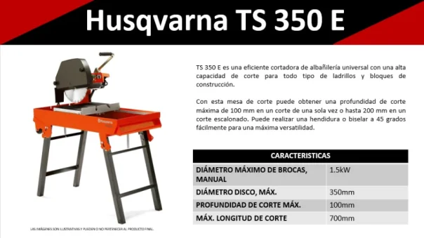 Foto maquinarias-cortadora profesional husqvarna ts 350 e