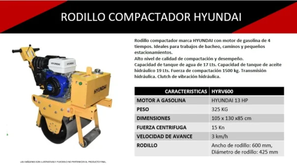 Foto maquinarias para compactación-rodillo hyundai hyrv600 ifamsa