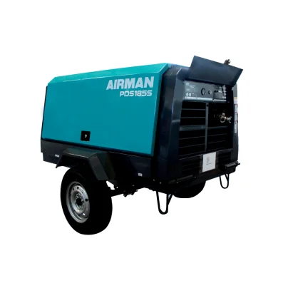 Compresor neumatico airman 375 cfm diesel  de segunda mano - Maquinarias de Compresión-Compresores Portatiles Airman PDS185S 6CS Ifamsa
