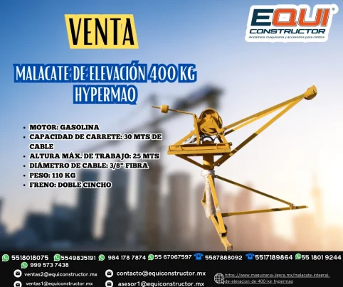 Foto malacate elevación 400kg