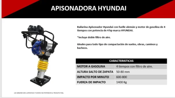 Foto maquinarias de compactación-bailarina hyundai 4 tiempos ifamsa