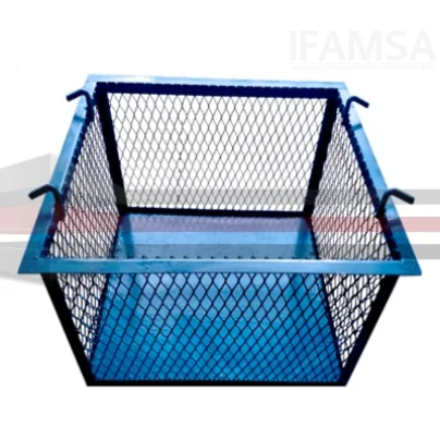 Foto cesta de metal resistente fabricación de canastilla de elevación para materiales utiiliza en construcciones