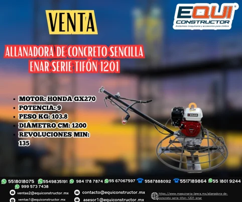Foto allanadora de concreto enar tifon 1201