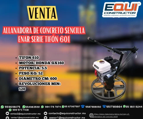 Foto venta allanadora de concreto tifón 601