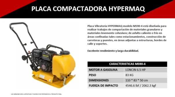 Foto maquinarias para compactación-placa vibratoria ms90-4 ifamsa