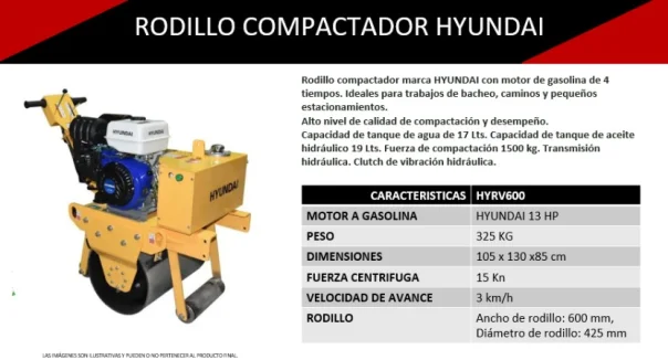 Foto maquinarias para compactación-rodillo compactador hyrv600