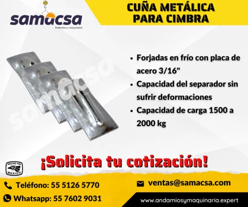 Foto cuña metálica para cimbra - samacsa