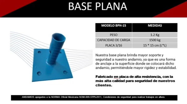 Andamio modelo iae195  de segunda mano - Accesorios Para Andamiaje-Bases Planas