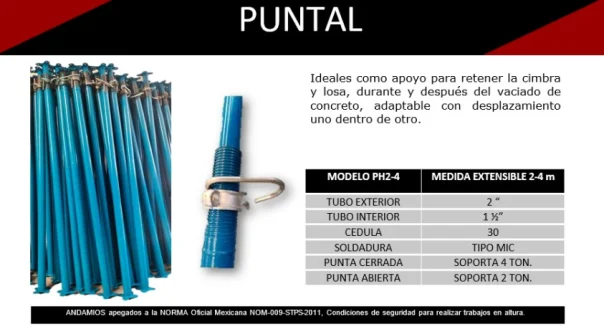Foto andamiaje-puntales metálicos para cimbra ifamsa
