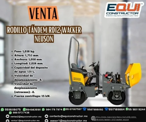 Foto vendemos el rodillo tándem rd12 wacker neuson campeche